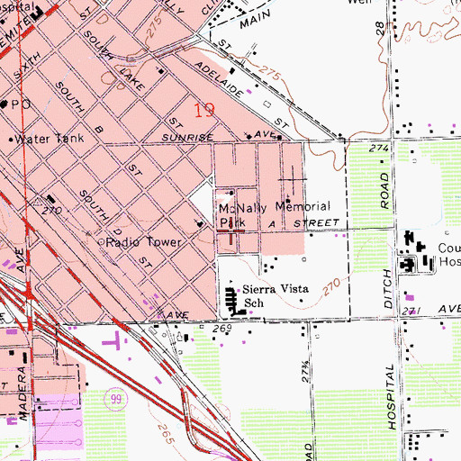 Topographic Map of Church of God Eastlake, CA