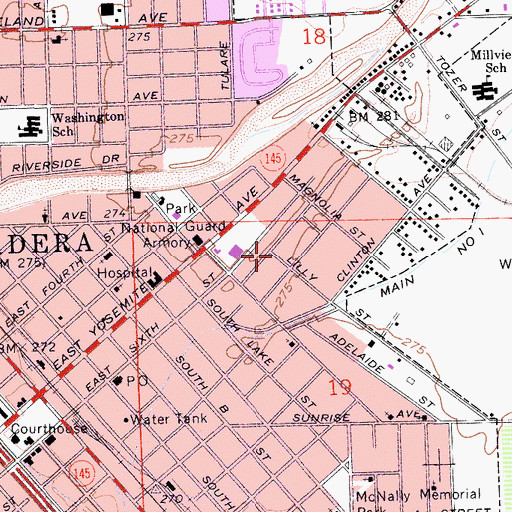 Topographic Map of Church of God of Prophecy, CA