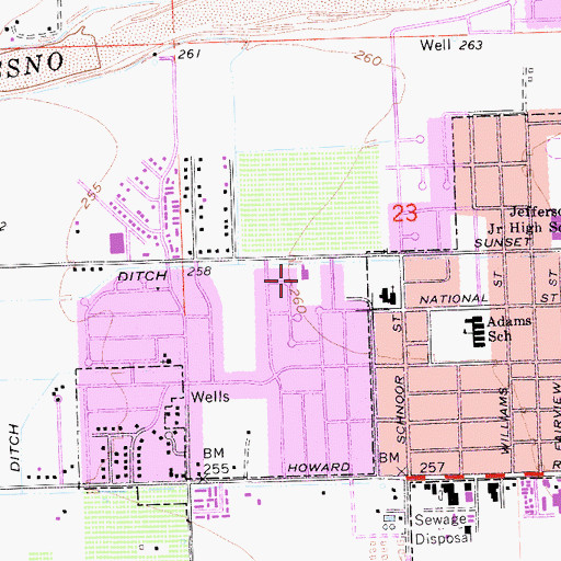 Topographic Map of The Church of Jesus Christ of Latter Day Saints, CA