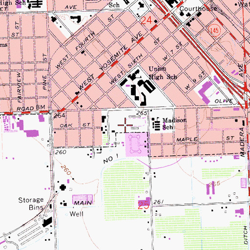 Topographic Map of Coyote Stadium, CA