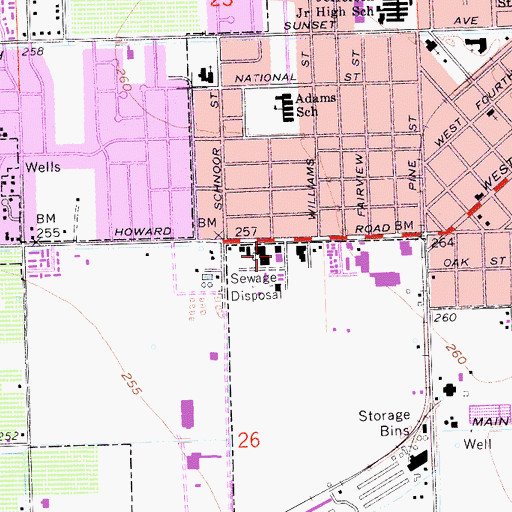 Topographic Map of Duane E Furman High School West, CA