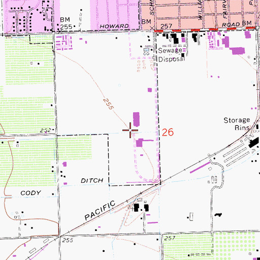 Topographic Map of Madera Industrial Park, CA