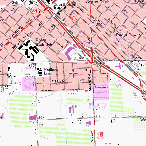 Topographic Map of Gould Educational Center School, CA