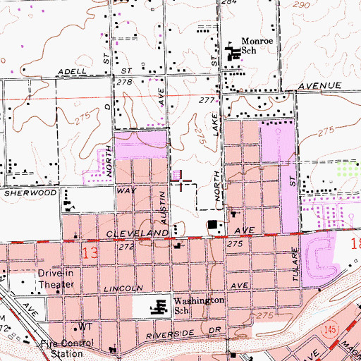 Topographic Map of Pan-Am Park, CA