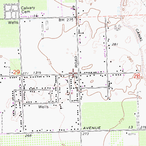 Topographic Map of Parksdale Church of God, CA