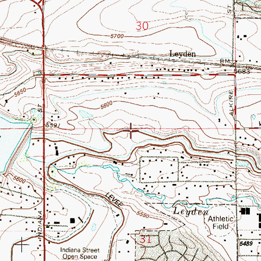 Topographic Map of Farmers Highline Ditch, CO