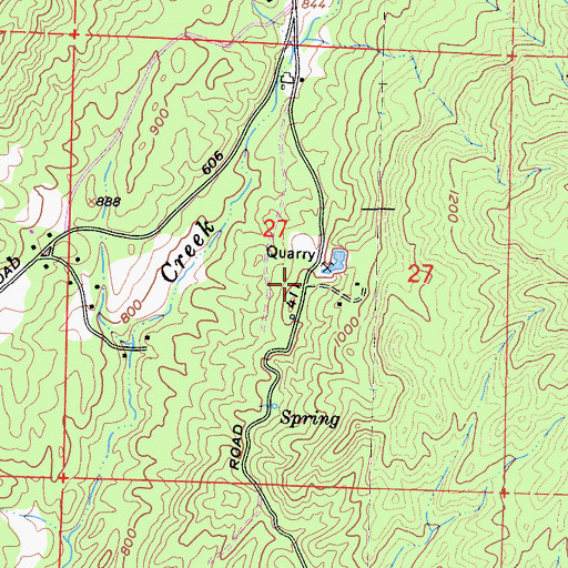 Topographic Map of Hillside (historical), CA