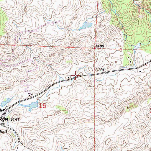 Topographic Map of Magnet (historical), CA
