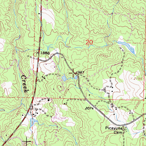 Topographic Map of Narbo (historical), CA