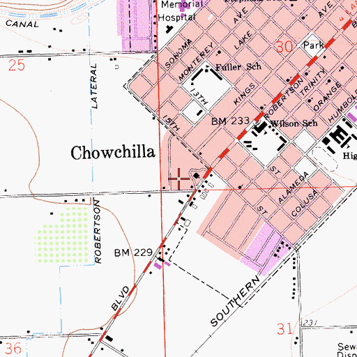 Topographic Map of Cathedral of Faith Assembly of God Church, CA