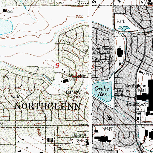 Topographic Map of Livingston Park, CO