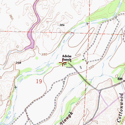 Topographic Map of Fresno Indian Reservation (historical), CA