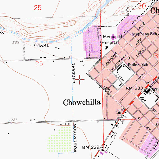 Topographic Map of Sports Leisure Park, CA