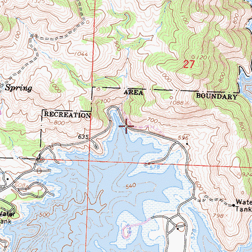 Topographic Map of Buzzards Roost Trail, CA