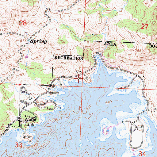 Topographic Map of Dumna Strand Campground, CA