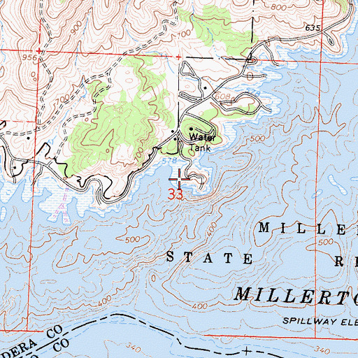 Topographic Map of Rocky Point Campground, CA