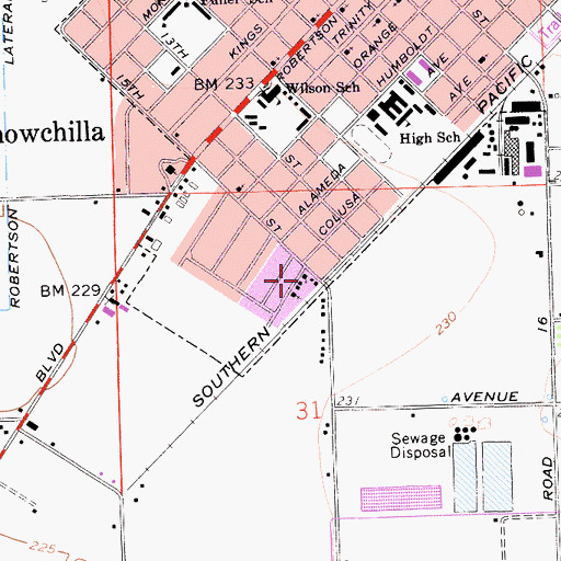 Topographic Map of Pentecostal Church of God, CA