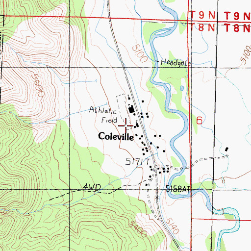 Topographic Map of Antelope Elementary School, CA