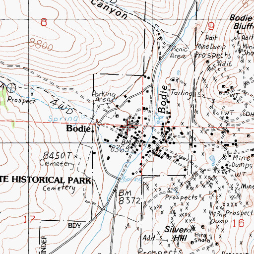 Topographic Map of Cameron House, CA