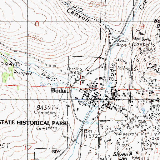 Topographic Map of Chinatown, CA