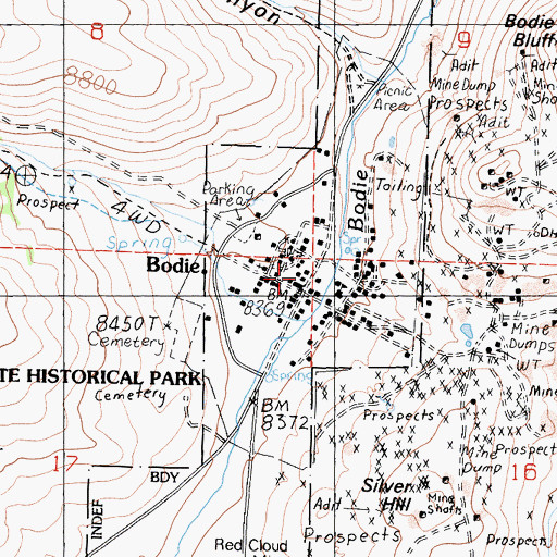 Topographic Map of Donnelly House, CA