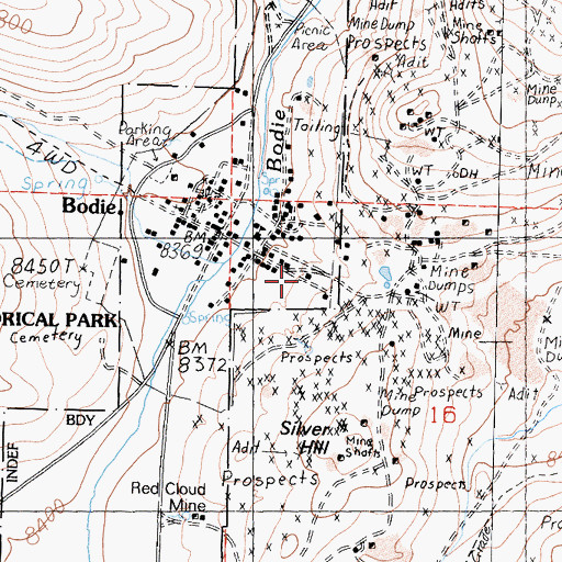 Topographic Map of Dog Face Georges House, CA