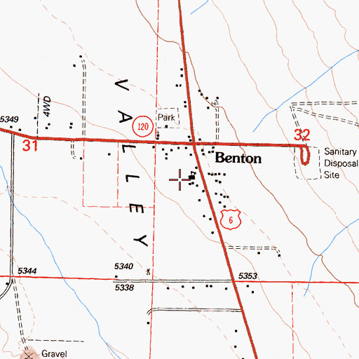 Topographic Map of Edne Beaman Elementary School, CA