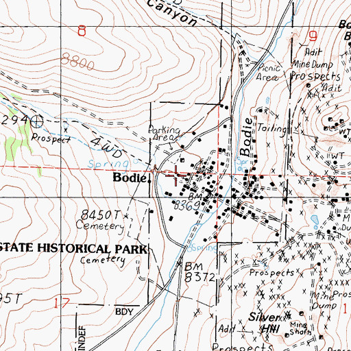 Topographic Map of McDonald House, CA