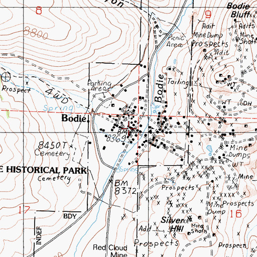 Topographic Map of Mendocini House, CA