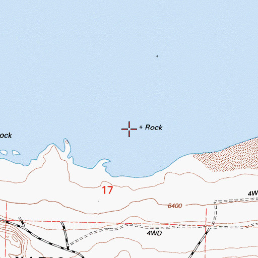 Topographic Map of South Tufa Area, CA