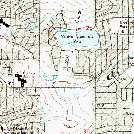 Topographic Map of Eagle Terrace Golf Club, CO