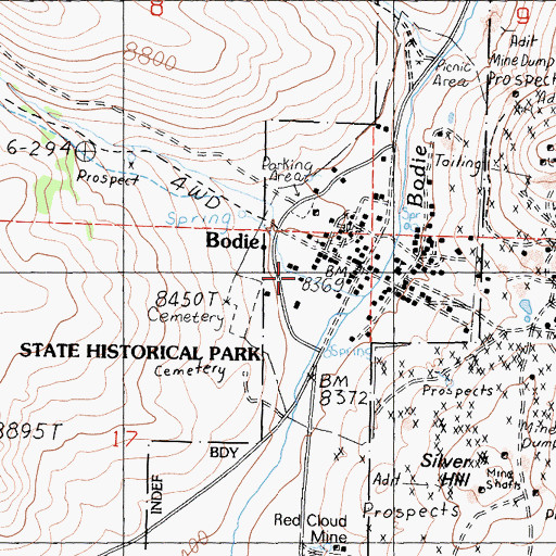 Topographic Map of Brown House, CA