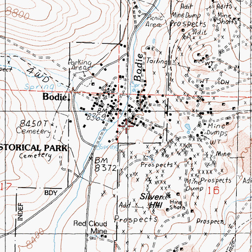 Topographic Map of Garraty House, CA