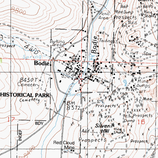 Topographic Map of Gregory House, CA