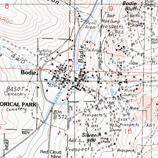 Topographic Map of Hoover House, CA