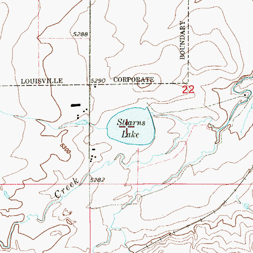 Topographic Map of Stearns Lake, CO