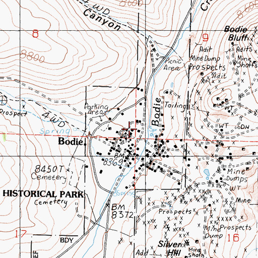 Topographic Map of Moyle Warehouse (historical), CA
