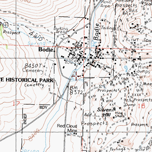 Topographic Map of Owen House, CA
