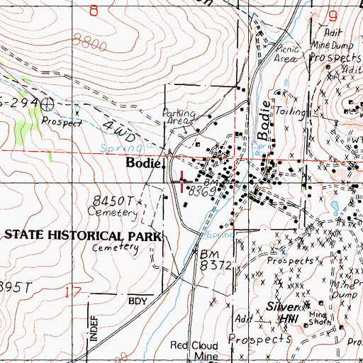 Topographic Map of Sturgeon House, CA