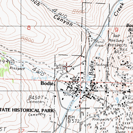 Topographic Map of Tong Sing Wo, CA