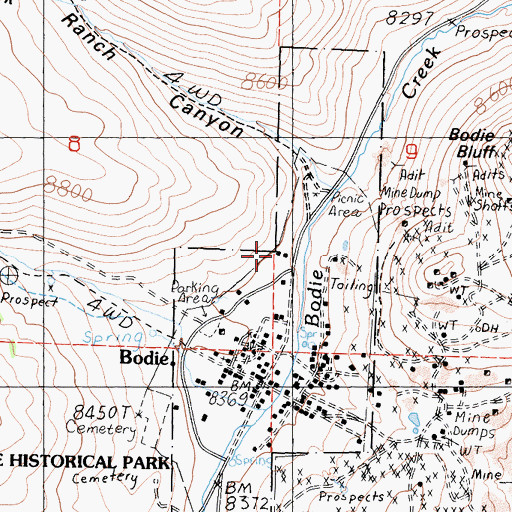 Topographic Map of Tracy House, CA