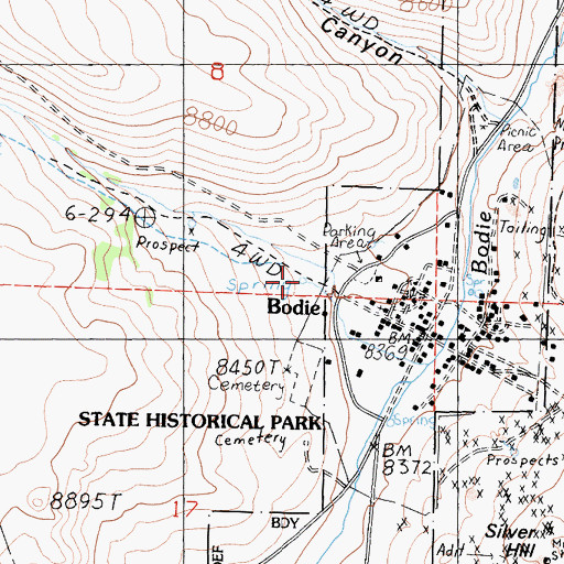 Topographic Map of Pearson Spring, CA