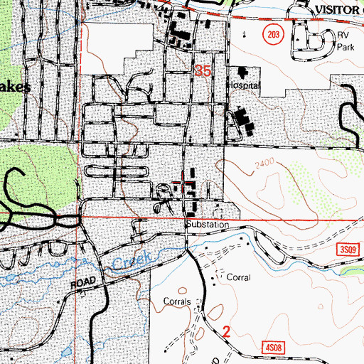 Topographic Map of Sherwin Professional Plaza, CA