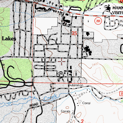 Topographic Map of Sierra Center Mall Shopping Center, CA