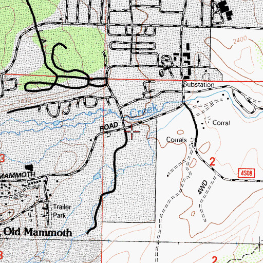Topographic Map of Snowcreek Driving Range, CA