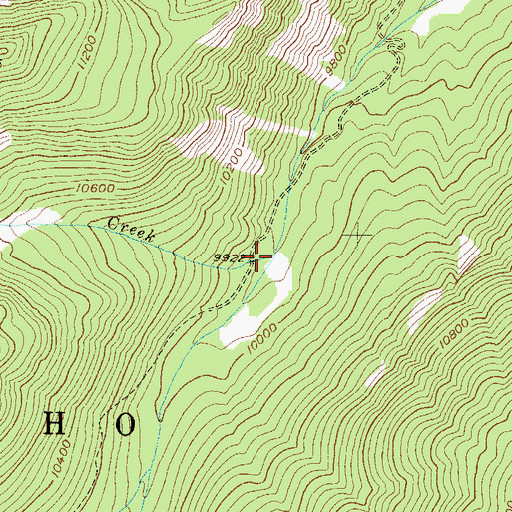 Topographic Map of Gordon Creek, CO