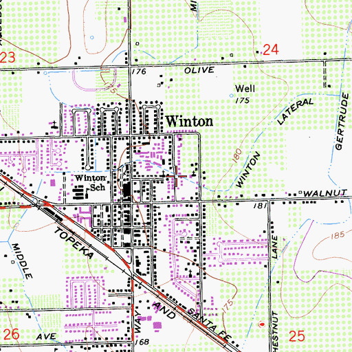 Topographic Map of Church of God in Christ, CA