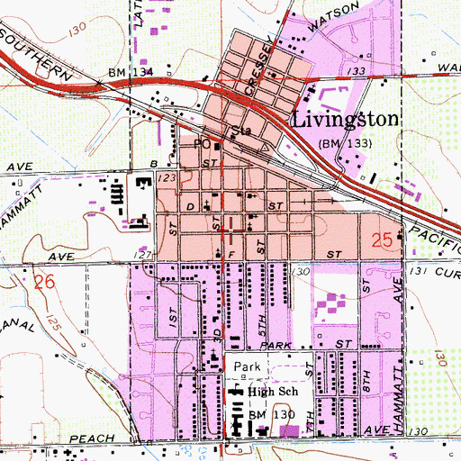 Topographic Map of Our Redeemer Lutheran Church, CA