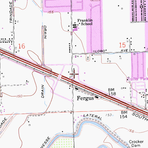 Topographic Map of Islamic Center of Merced, CA