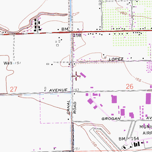 Topographic Map of Merced County Human Services Agency, CA